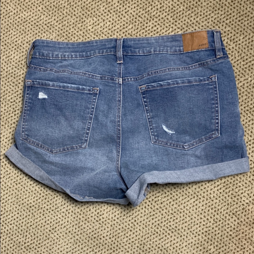 Aeropostale Ripped Blue Jean Shorts - Picture 2 of 4